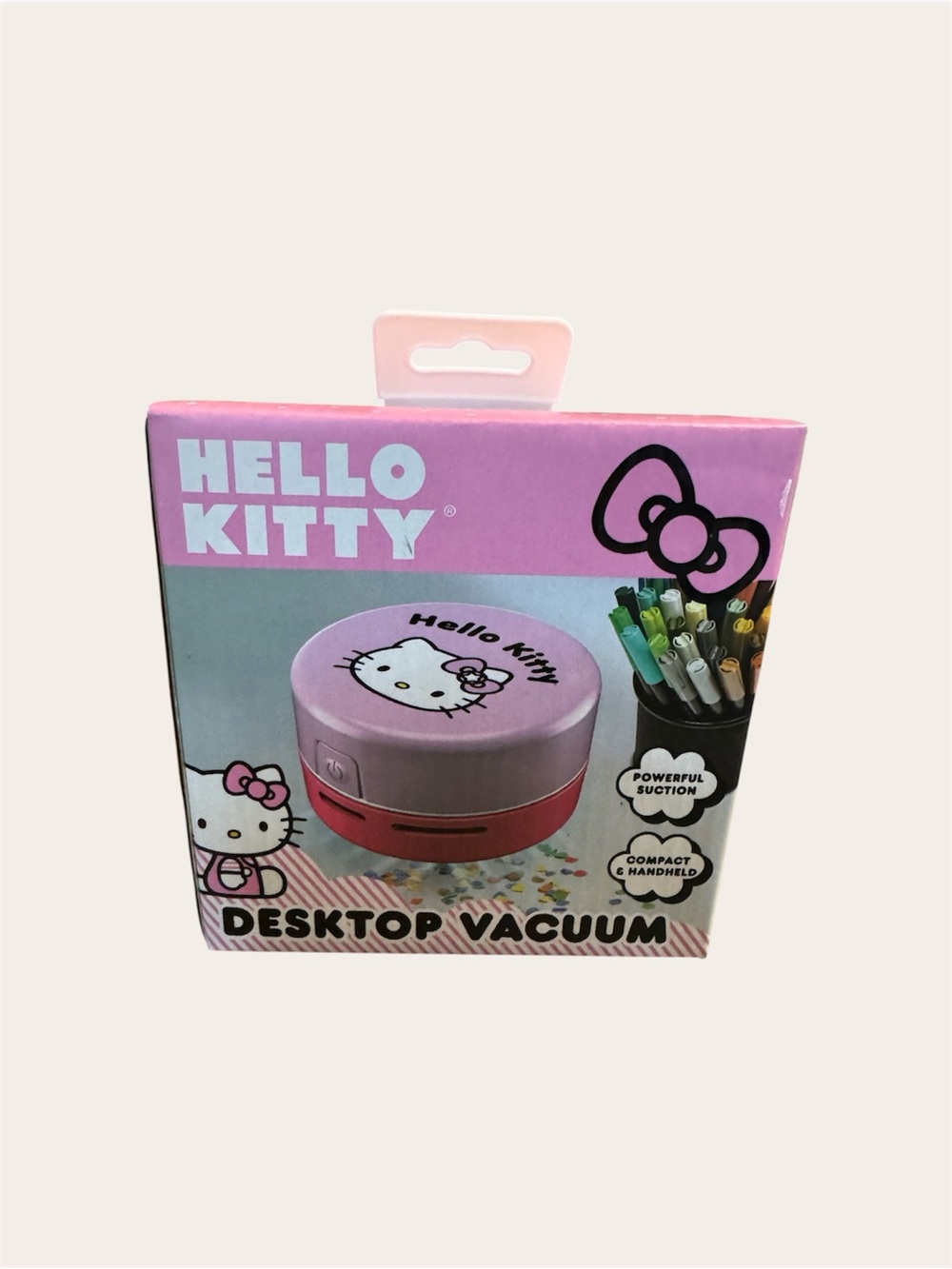 NIB Hello Kitty Desktop Vacuum Mini Cordless Desk Crumb Cleaner Pink